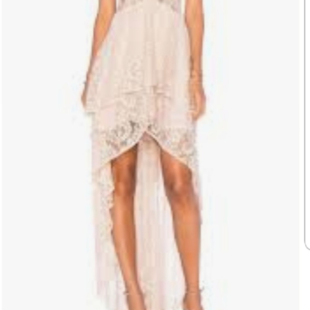 The Jetset Diaries Cream High-Low Sundress with Plunge Neckline - Picture 5 of 8